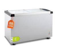 GastroHero Congelatore ECO 450 I congelatore grande 355L I congelatore con coperchio scorrevole in vetro, congelatore chiudibile a chiave, congelatore