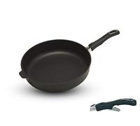 GASTROLUX Padella Alta Induzione 32 cm Manico Removibile Nero