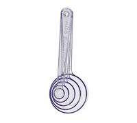 GastroMax Set di 5 cucchiai dosatori trasparenti - Set di utensili da cucina in plastica senza BPA - Il set da cucina include 1 x 1 ml, 1 x 5 ml, 1 x 15 ml, 1 x 50 ml e 1 x 100 ml - Set da cucina