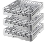 Gastronette 3 cesti per lavastoviglie, per bicchieri, posate, tazze senza divisione, 50 x 50 cm, per lavastoviglie commerciali