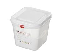 Gastronorm 1/6 - Contenitore alimentare con coperchio denso, 2,6 litri, trasparente