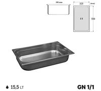 Comas Contenitore Forato Gastronorm GN 1/1, 530x325 mm, Acciaio Inox, Impilabile, Resistente - Frigoriferi, Forni, Scaffali, Dispense, Carrelli - Professionale, Catering (H100 mm)