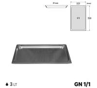 Gastronorm GN 1/1 Vaschette Forate Acciaio Inox Contenitori Vassoio 530x325m