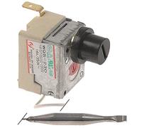 Gastroteileshop Termostato di sicurezza 16A Sonda 48 mm Temperatura max 230°C 1NC 2 Pin Sonda 5 mm