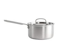 Gastrotools Casseruola 2.5L 5 strati con coperchio - Acciaio inox esterno con nucleo in alluminio per calore uniforme - Manico CoolGrip - Induzione - Senza PFAS - Fatto a mano in Italia