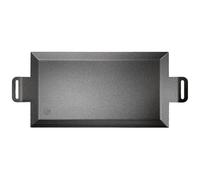 Gastrotools Piastra Grill Professionale in Acciaio al Carbonio (62 x 27 cm) - Massimo Controllo e Mantenimento del Calore - Antiaderente Senza PFAS - Adatta per Induzione, Gas, Forno e Barbecue