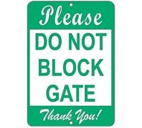 Gate Access Metal Sign Do Not Block Entry Warning Notice Commercial Grade Wall Decor for Private Property 8 X 12 inch