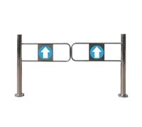 Gate di Oscillazione Automatica per supermercati e librerie, Porta in Metallo pedonale di Sicurezza a 1 Vie, Ingresso del Magazzino con Funzione di Chiusura Automatica (160x97 cm)