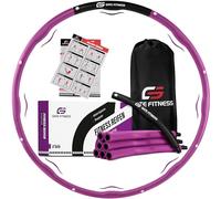GATE FITNESS Hula Hoop - Pneumatico dimagrante per adulti e bambini [1,2 kg/1,5 kg/2 kg] | 6 fino a 8 segmenti Hoola con design ondulato, per principianti e avanzati, pneumatici fitness con schiuma