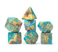 Gate Keeper Games and Dice: Van Gogh Dice: Self Portrait - 7pc RPG Set, Blue, Or