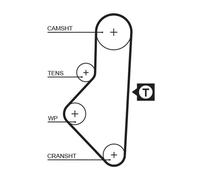 GATES 1050RM Cinghia dentata per CITROËN,PEUGEOT