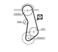 GATES 5016 Cinghia dentata per AUDI,PORSCHE,SEAT,VW