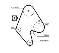 GATES 5129 Cinghia dentata per BEDFORD,OPEL,VAUXHALL
