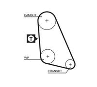 GATES 5135 Cinghia dentata per SEAT,VW