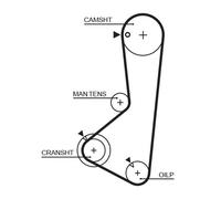 GATES 5256XS Cinghia dentata per HYUNDAI,MITSUBISHI