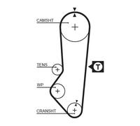 GATES 5357XS Cinghia dentata per FORD,MORGAN