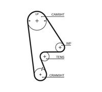 GATES 5409XS Cinghia dentata per HONDA