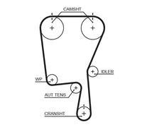 GATES 5490XS Cinghia dentata per SEAT,VW