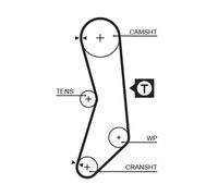 GATES 5544XS Cinghia dentata per FIAT,LANCIA
