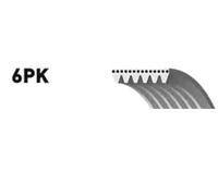 GATES 6PK1360 Cinghia Poly-V per CHEVROLET,FIAT,OPEL,VAUXHALL
