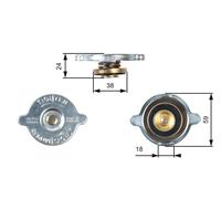 GATES Tappo, radiatore per MERCEDES-BENZ ROVER STANDARD AUTOMOBILE RC125