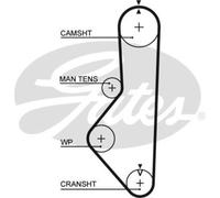 GATES Cinghia Dentata di Distribuzione Adatto A per Mazda 626 II Gc 1.6 Berlina