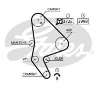 GATES Cinghia Distribuzione Dentata per Suzuki Grand Vitara I FT Gt 2.0 HDI 110