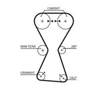 GATES K015255XS Kit cinghie dentate per HYUNDAI,MITSUBISHI