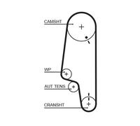Kit cinghia distribuzione K015427XS GATES per VW SEAT
