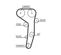 GATES K025607XS Kit cinghie dentate per AUDI,SEAT,SKODA,VW