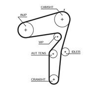 GATES K035600XS Kit cinghia di distribuzione
