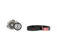 GATES Kit Cinghie Poly-V K166PK1043 Gomma Compatibilità con PEUGEOT 208 I Hatchback CA, CC 2008 Station Wagon CU 3008 0U 308 II, CITROËN C3 II SC