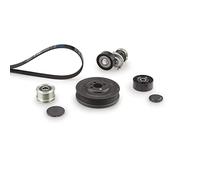 GATES Kit Cinghie Poly-V K106PK1613 Gomma Compatibilità con AUDI A4 Avant 8ED, B7 A4 Sedan 8EC, B7 A4 Sedan 8E2, B6 A4 Avant 8E5, B6 A4 Cabrio 8H7, B6, 8HE, B7