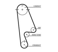 GATES KP15480XS Pompa acqua + Kit cinghie dentate per HONDA