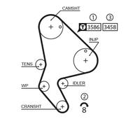 GATES KP15524XS Pompa acqua + Kit cinghie dentate per CITROËN,FIAT,LANCIA,PEUGEO