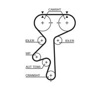 GATES KP25461XS Pompa acqua + Kit cinghie dentate per CHEVROLET,DAEWOO,OPEL,VAUX