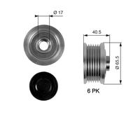 GATES OAP7032 Dispositivo ruota libera alternatore per ALFA ROMEO,CHRYSLER,FIAT,