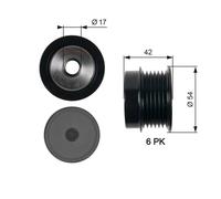 GATES OAP7035 Dispositivo ruota libera alternatore per OPEL ZAFIRA B (A05) Ø54mm