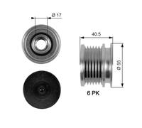 GATES OAP7057 Dispositivo ruota libera alternatore per CHRYSLER,DODGE,JEEP,MERCE