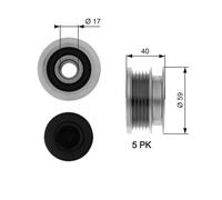 GATES OAP7074 Dispositivo ruota libera alternatore per OPEL,VAUXHALL