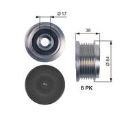 GATES OAP7131 Dispositivo ruota libera alternatore per CITROËN,FIAT,FORD,PEUGEOT