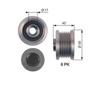 GATES OAP7144 Dispositivo ruota libera alternatore per BMW,CHEVROLET,OPEL,SAAB,V