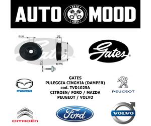 GATES - Puleggia cinghia(DAMPER) - cod. TVD1025A - CITROEN/FORD/MAZDA/PEUGEOT
