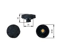 GATES RC248 Tappo, serbatoio refrigerante per ALPINA,BMW,ROLLS-ROYCE