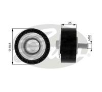 GATES Rullo Di Guida Per Citroën Xsara Picasso 1.6 T36032