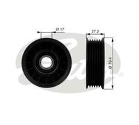 GATES Rullo Di Guida Per Jeep Cherokee 4.0I 4X4 3.7