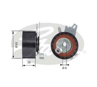 GATES Rullo Tensionatore Cinghia Per Peugeot 307 CC 2.0 16V Citroën C4 Picasso I