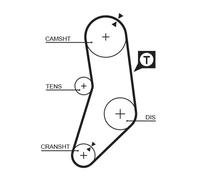 GATES T131RB Cinghia dentata per BMW