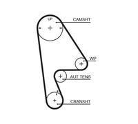 GATES T224RB Cinghia dentata per HONDA