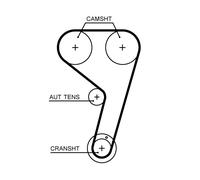 GATES T359HOB Cinghia dentata per FORD